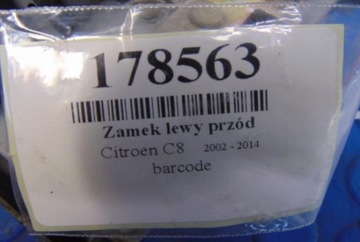 CITROEN C8 ZÁMEK LEVÝ PŘEDNÍ