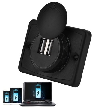 GNIAZDO SAMOCHODOWE ŁADOWARKA USB 3,1A 12V 24V