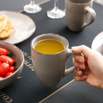 Serwis zastawa kamionkowa VANCASSO NAVIA szara na prezent 48szt/ 12 osób