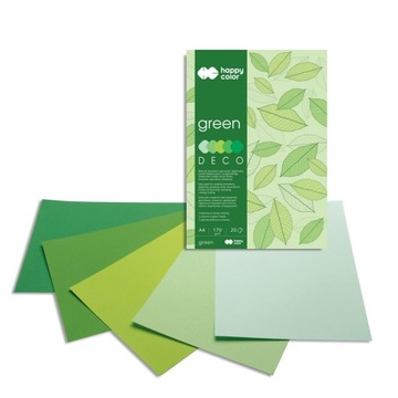 Happy Color DECO GREEN BLOCK А4 170г 20 листов