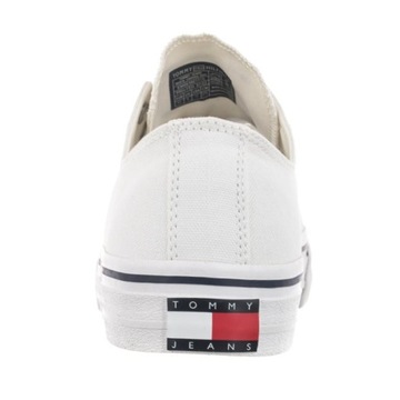 Buty Męskie Trampki Skórzane Tommy Hilfiger Canvas Białe