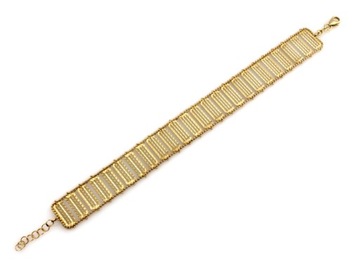 Złota bransoletka 585 z ruchomych elementów damska wyjątkowy wzór elegant