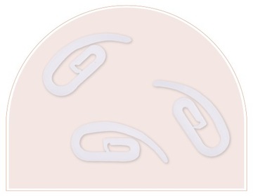 Крючок-улитка для системы булавок «волна», белый, 10 шт.