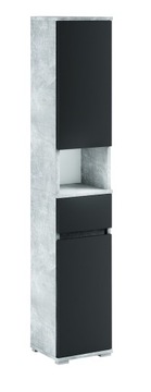 088-081 Szafka Łazienkowa 32/195 + KOSZ - BETON / CZARNY