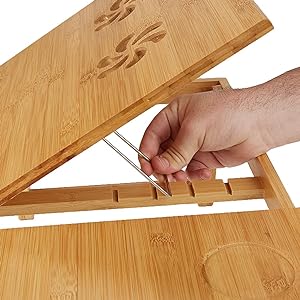 БОЛЬШОЙ ДЕРЕВЯННЫЙ БАМБУКОВЫЙ СТОЛ ДЛЯ НОУТБУКА