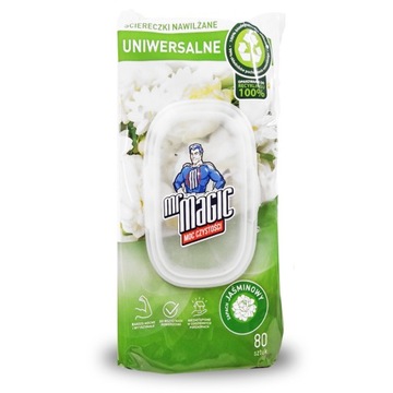 UNIWERSALNE ŚCIERECZKI NAWILŻANE MR MAGIC 80SZT