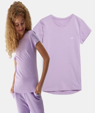 4F T-SHIRT DZIEWCZĘCY KOSZULKA BASIC BAWEŁNIANA