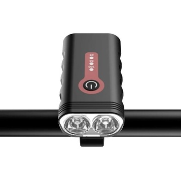 Lampka Rowerowa Światło PRZÓD TYŁ LED na rower kierownicę MOCNA USB 1800lm