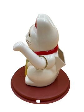 SOLARNY Japoński Kot Maneki-Neko Chiński Szczęścia 10cm Biały