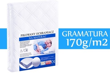 PIKOWANY OCHRANIACZ POKROWIEC NA MATERAC 90x200 NAKŁADKA MATA WODOODPORNA