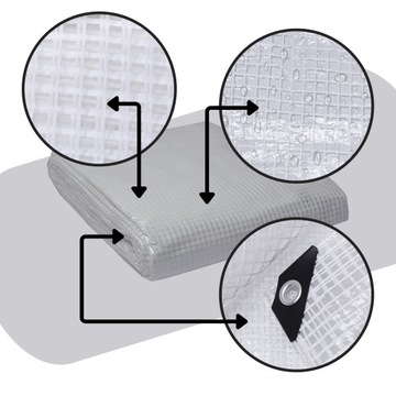 PLANDEKA 4x5 PRZEŹROCZYSTA MOCNA 100g ZBROJONA UV+