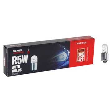 Żarówka R5W 24V 5W Ba15S Homologacja Kpl. 10Szt.