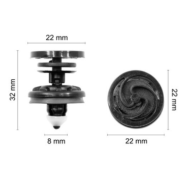 20 штифтов для обивки дверей, КРЫШКА 7L6 ДЛЯ AUDI A4 B7 VW GOLF VI PASSAT B7