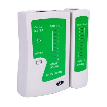 ТЕСТЕР СВЕТОДИОДНЫХ СЕТЕВЫХ КАБЕЛЕЙ RJ45 RJ11