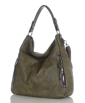 THE Grace Bags ITALY Pojemna torebka worek na rączce z dł. paskiem
