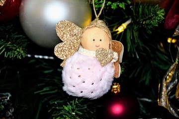 КУЛОН АНГЕЛ РОЗОВЫЙ 9X8X4 СМ