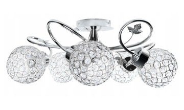 Lampa Sufitowa Żyrandol Kryształowa Plafon