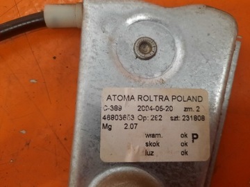 FIAT PANDA II 03-11 ZVEDÁK MECHANIZMUS OKNO ZADNÍ PRAVÝ 46803653