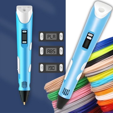 Długopis 3D DRUKARKA MAGICZNY PEN DUŻY ZESTAW 200M Wkładów PLA DLA DZIECI