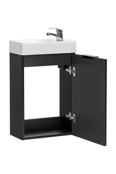 ЧЕРНЫЙ ШКАФ С УМЫВАЛЬНИКОМ 40 см, ДВЕРЬ С ШИФРОВКОЙ