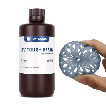 Żywica UV Anycubic Tough Grey próbka - 100 g do Drukarki 3D Wytrzymała