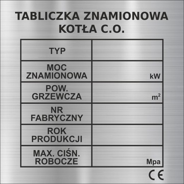 ТАБЛИЧКА ТАБЛИЧКИ КОТЛА ПЕЧИ
