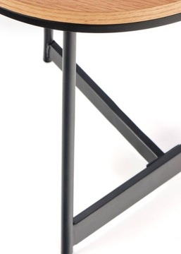 KARIDA HALMAR КРУГЛАЯ СКАМЬЯ, ДУБ НАТУРАЛЬНЫЙ/ЧЕРНЫЙ