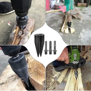 СВЕРЛО КОНИЧЕСКОЕ 32ММ+42ММ ДЛЯ РАСКОЛИВАНИЯ ДРЕВЕСИНЫ С РУЧКАМИ