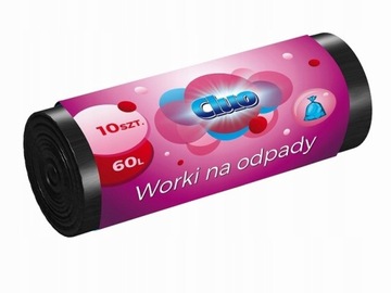 CLUO Worki na śmieci uniwersalne 60l czarne