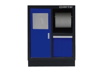 ШКАФ С КОРЗИНОЙ И ДЕРЖАТЕЛЕМ ДЛЯ БУМАГИ, СИНИЙ King Tony