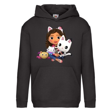 BLUZA KOCI DOMEK GABI Z KAPTUREM 116 cm 5-6 LAT