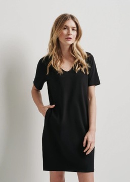 OCHNIK Krótka czarna sukienka SUKDT-0185-99 XS