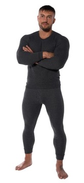 BAWEŁNIANY KOMPLET MĘSKI PODKOSZULEK KALESONY Ocieplane Zimowe Termo 3XL