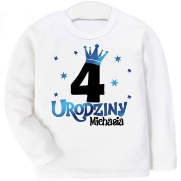 BLUZKA URODZINY 4 LATA IMIĘ PREZENT r. 104