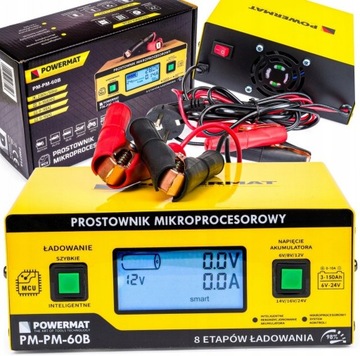 МИКРОПРОЦЕССОРНЫЙ АККУМУЛЯТОРНЫЙ ВЫПРЯМИТЕЛЬ 6В/24В БОЛЬШОЙ ЧЕТКИЙ ДИСПЛЕЙ