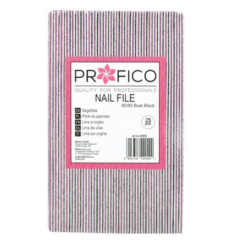 Pilnik do paznokci DWUSTRONNY łódka 80/80 25 szt.