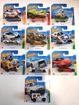 Set of 10 Hot Wheels Cars