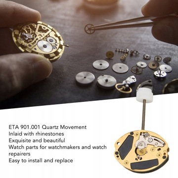 ETA 901001 Кварцевый механизм Золотой сплав
