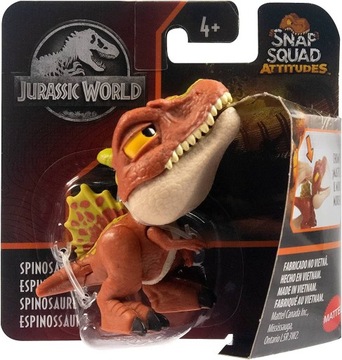 JURASSIC WORLD DINOZAURY DINOZAUR SNAP SQUAD FIGURKA FIGURKI ZESTAW 4 SZT