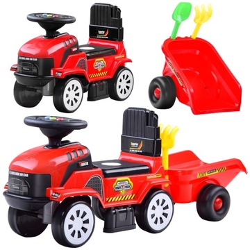 Jeździk TRAKTOR z przyczepą melodie akces ZA3746