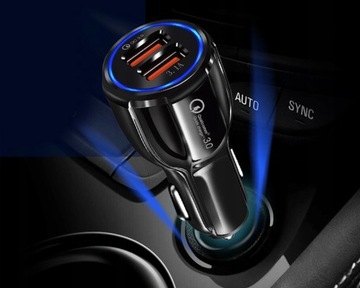 БЫСТРОЕ АВТОМОБИЛЬНОЕ ЗАРЯДНОЕ УСТРОЙСТВО QUALCOMM QC 3.0 3.1A для iPhone SAMSUNG XIAOMI