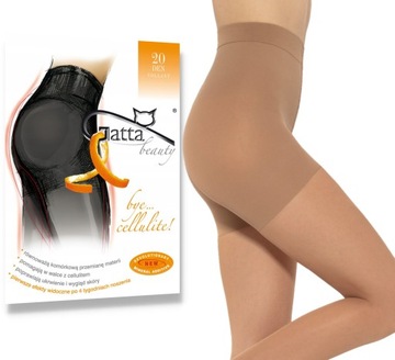 BYE CELLULITE 20 DEN GATTA RAJSTOPY beżowe 4-L