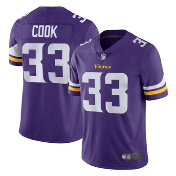 Minnesota Vikings Rugby Jersey#33Dalvin Cook Jersey, 3XL