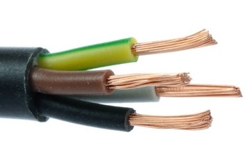 Przewód elektryczny linka czarny OWY 4x2,5 1m