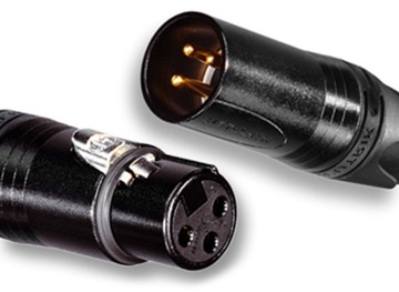 WTYKI XLR MĘSKI ŻEŃSKI NEUTRIK NC3FXX-B + NC3MXX-B