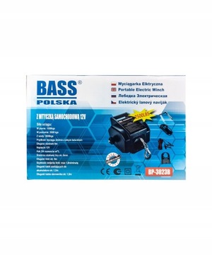ЛЕБЕДКА ПОРТАТИВНАЯ ЭЛЕКТРИЧЕСКАЯ ЛЕБЕДКА НА КРЮКЕ 12В BASS POLSKA 2500LBS