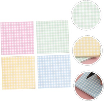 4 портативных самоклеящихся блокнота с липкими маркерами страниц на заказ