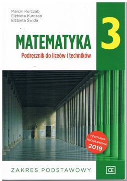 MATEMATYKA 3 PODRĘCZNIK ZP KURCZAB OE PAZDRO
