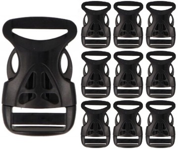 Klamra Plastikowa 2,5cm Zatrzask Do Taśmy Plecaka 25mm - 10szt