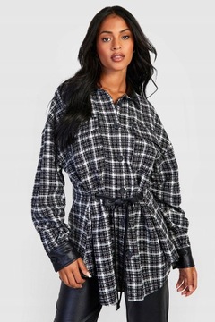 Boohoo NG2 cst košeľa oversize golier kontrast viazanie 46